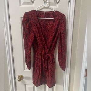 Free People Kinsley Wrap Dress in Black Combo